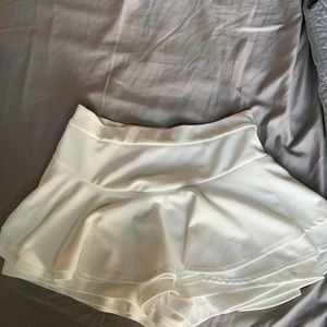 White mini skirt